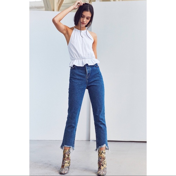 UO Ecote Peplum Keyhole Cami - Picture 2 of 7